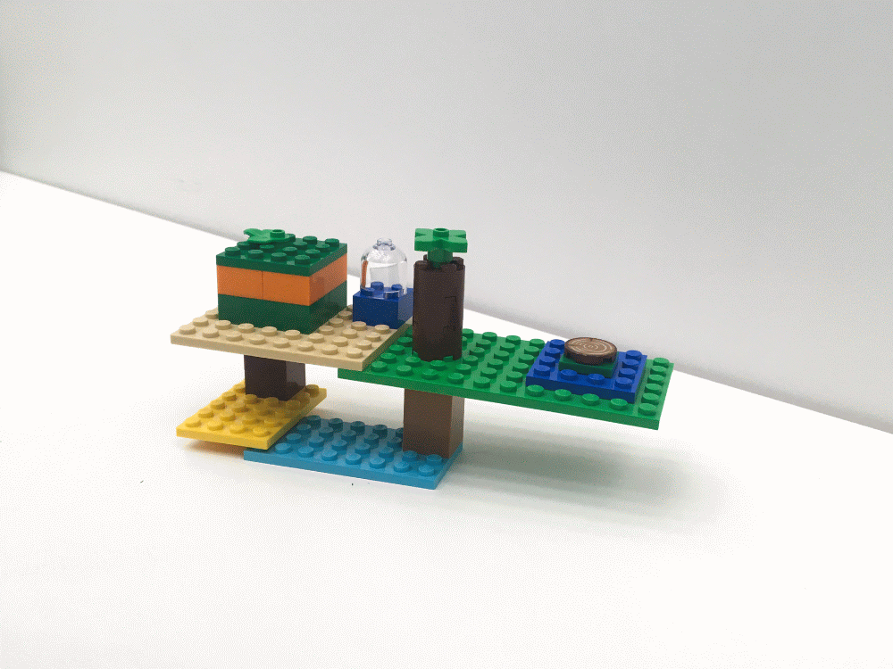 Lego Prototyp eines  multifunktionalen Fahrradwegs